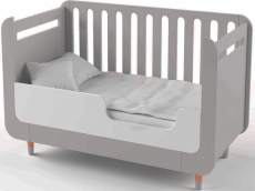 Ліжечко-трансформер IndigoWood Bubble Kit 124,5x63,5cm gray (з додатковим бортиком)